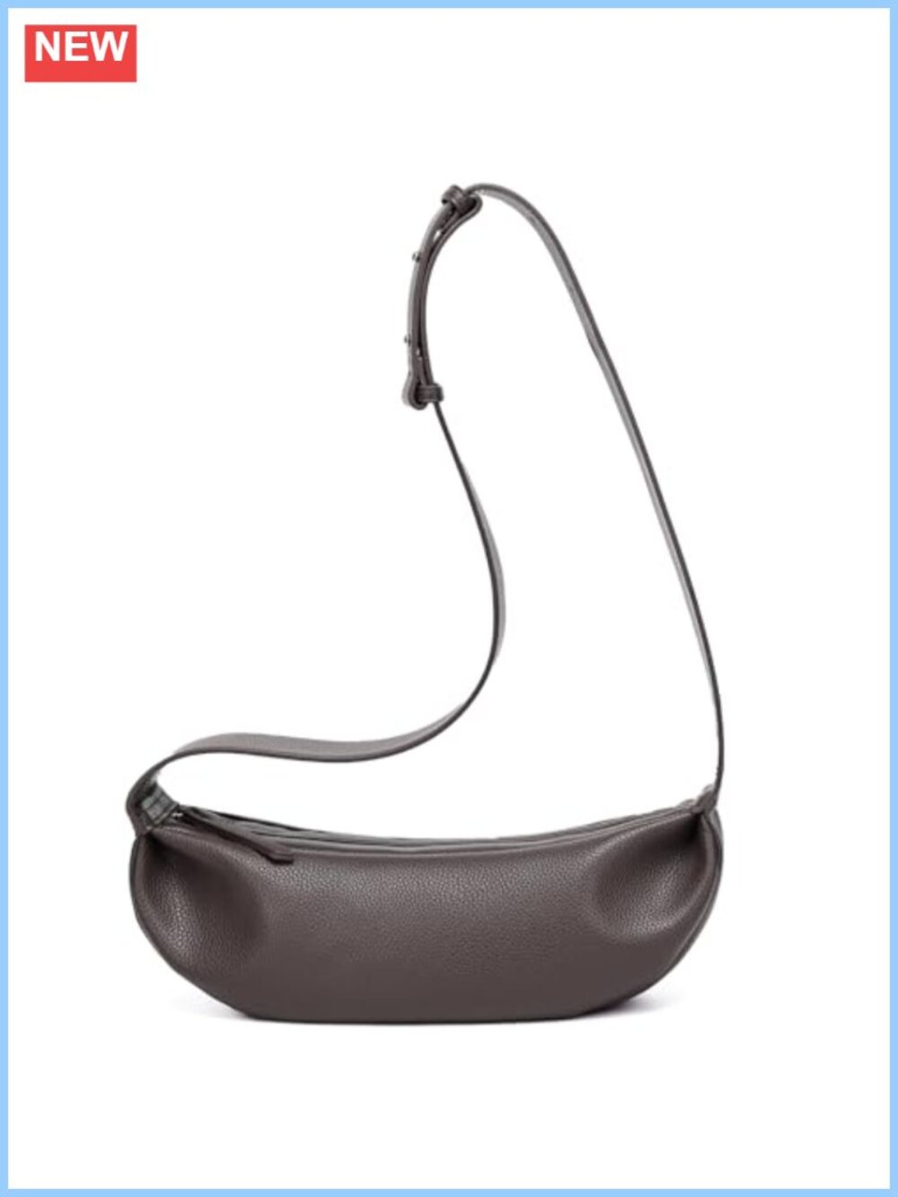 PU Leather Crescent Hobo Sling Bag Adjustable Wide Strap Crossbody Shoulder